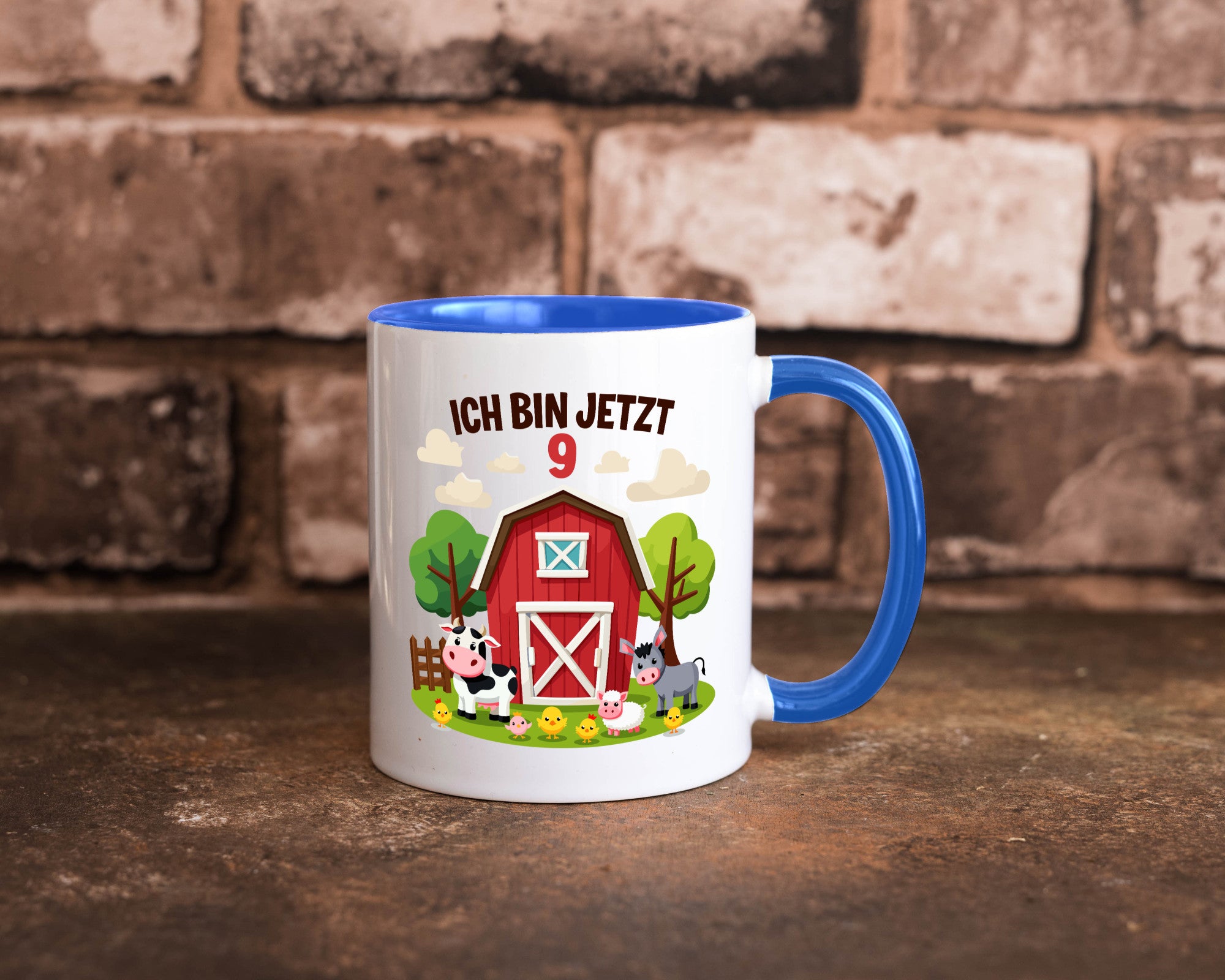 9. Geburtstag | 8 Jahre Bauernhof und Tiere Humor Geschenkidee Tasse