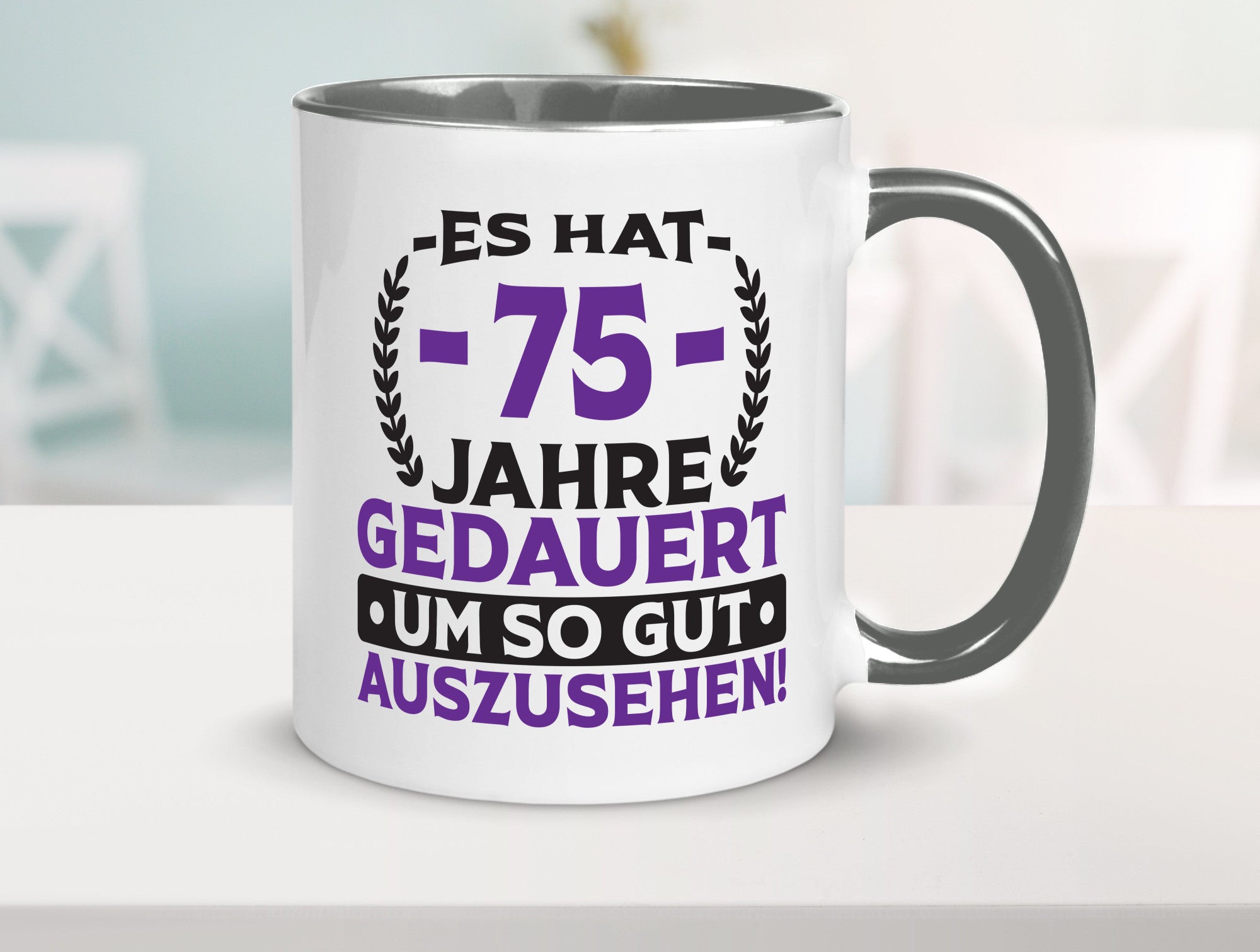 75 Jahre gedauert um so gut auszusehen | 75. Geburtstag Humor Geschenkidee Tasse