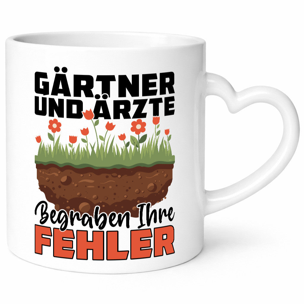 Gärtner und Ärzte begraben ihre probleme | Humor Geschenkidee Tasse