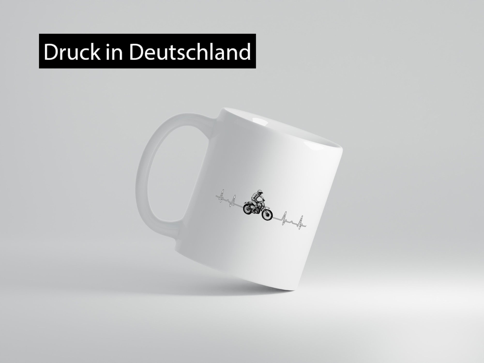 Motocross Herzschlag | Dirt Bike Biker Cross Rennen Humor Geschenkidee Tasse