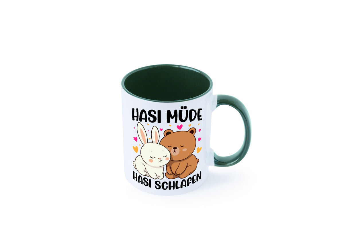 Hasi Müde | schlafen Kaninchen Häschen v2 lustiger Spruch Geschenk Humor Tasse