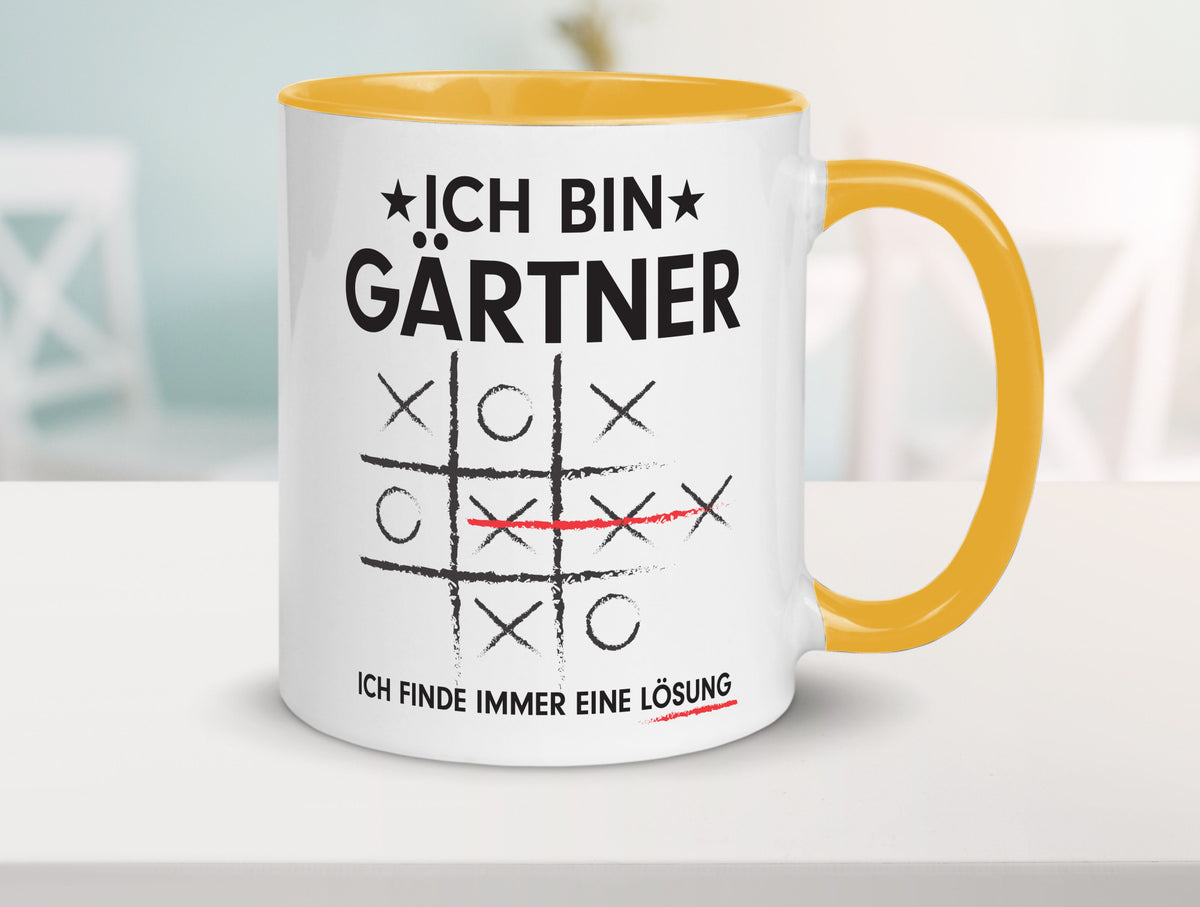 Lösung finden: Gärtner | Gartenbau v2 Geschenk Humor Geschenkidee lustiger Tasse