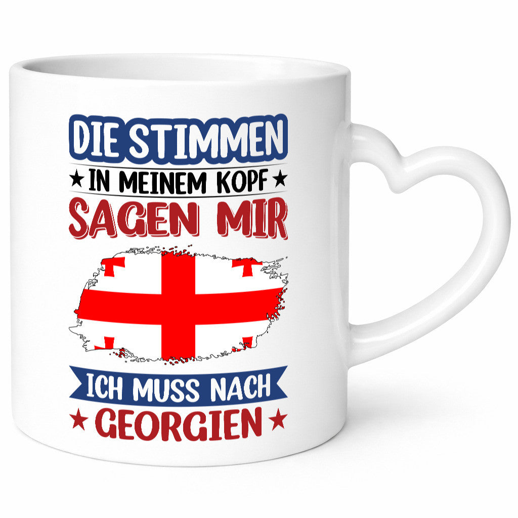 Georgien | Urlaub Stimmen in meinem Kopf Traumland Geschenkidee Humor Tasse
