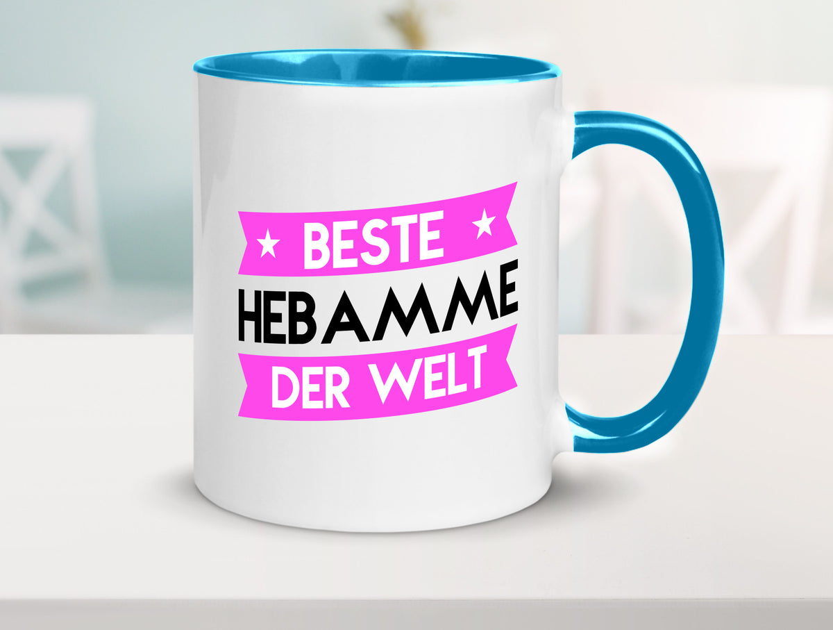 Beste Hebamme | Geburtshilfe lustiger Spruch Geschenk Humor Geschenkidee Tasse
