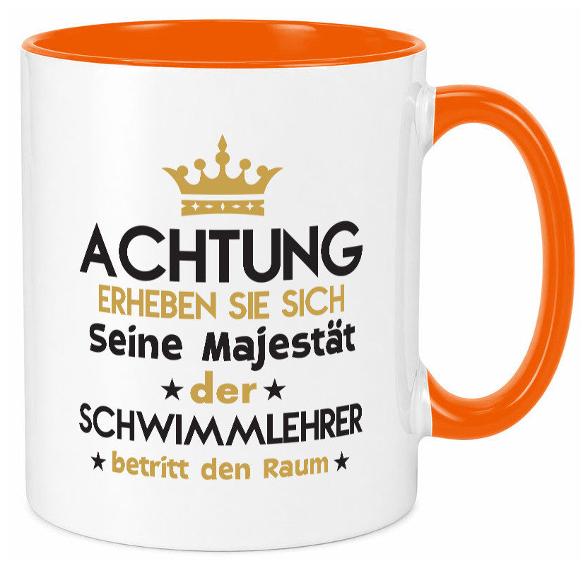 Seine Majestät Schwimmlehrer | Lehrer Schüler schwimmen Geschenkidee Humor Tasse