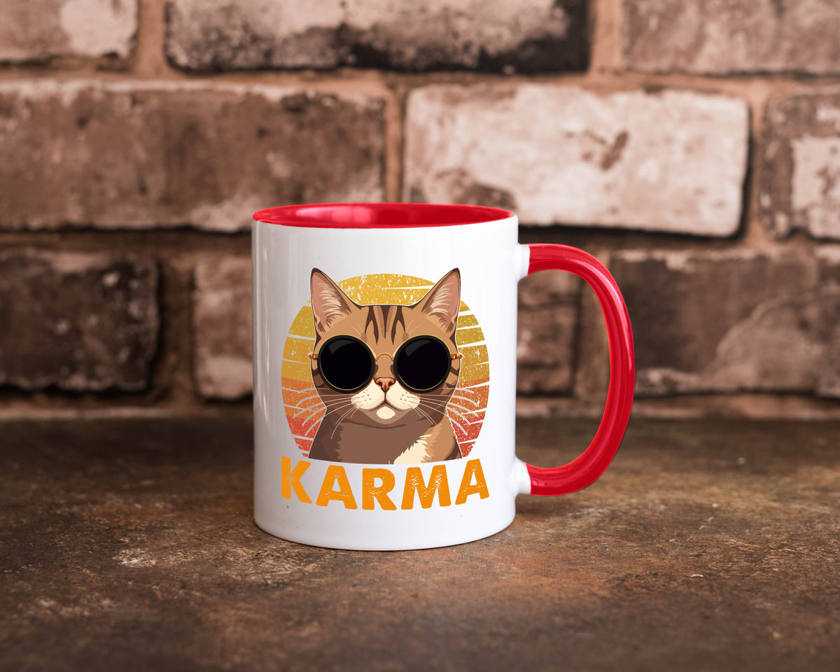 Vintage Katze | Karna Coole lustiger Spruch Geschenk Tierliebhaber Humor Tasse