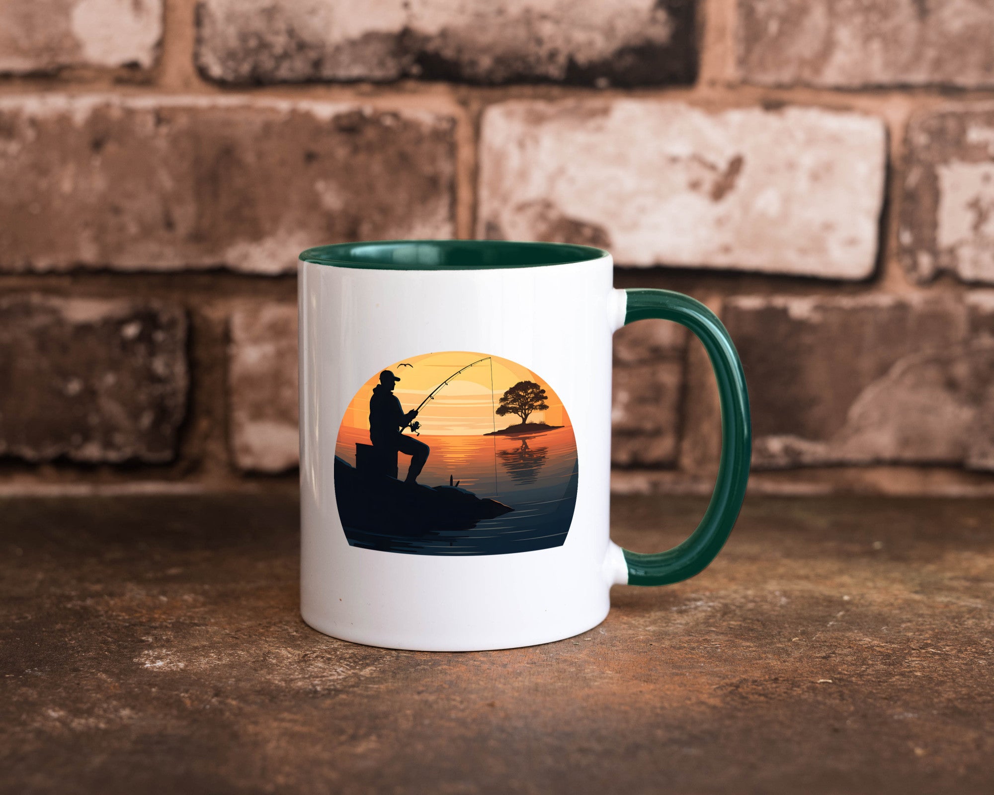 Angler | Sonnenuntergang Fischer Fische Angeln v2 Geschenk Humor Geschenkidee