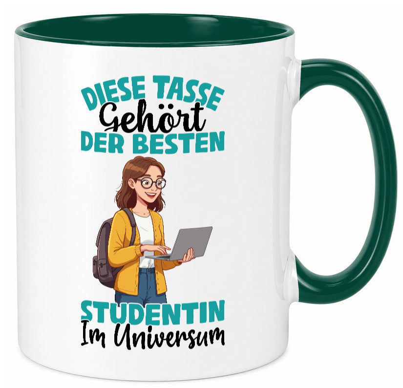 Im Universum: Studentin | Uni Studium Universität Geschenk Humor Geschenkidee Tasse