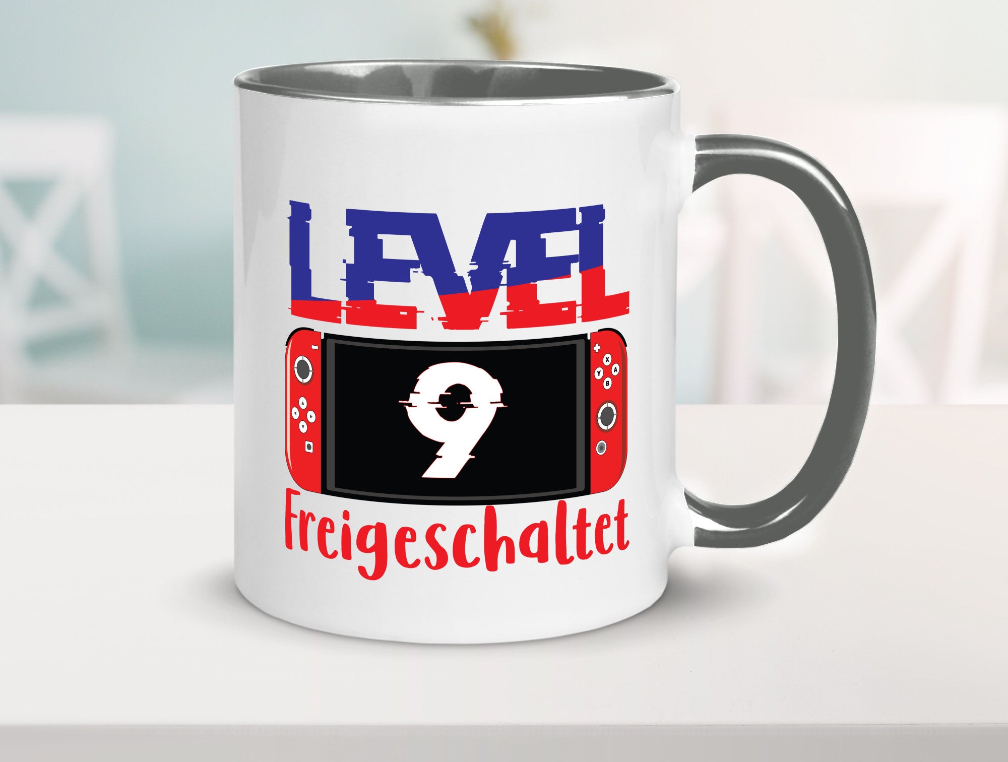 Level 9 Freigeschaltet | 9. Geburtstag Zocker Gamer Humor Geschenkidee Tasse