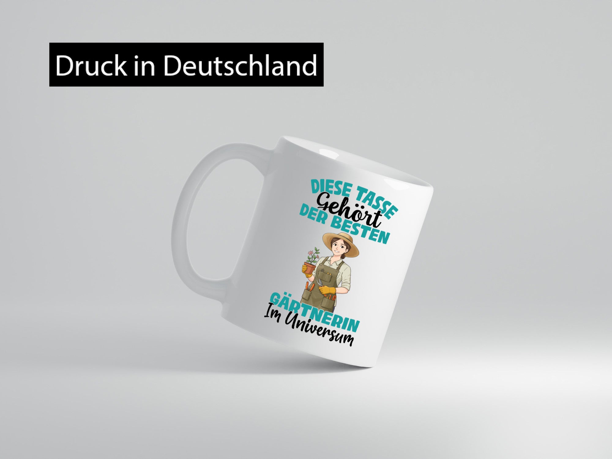 Im Universum: Gärtnerin | Gartenbau Humor Geschenkidee Tasse