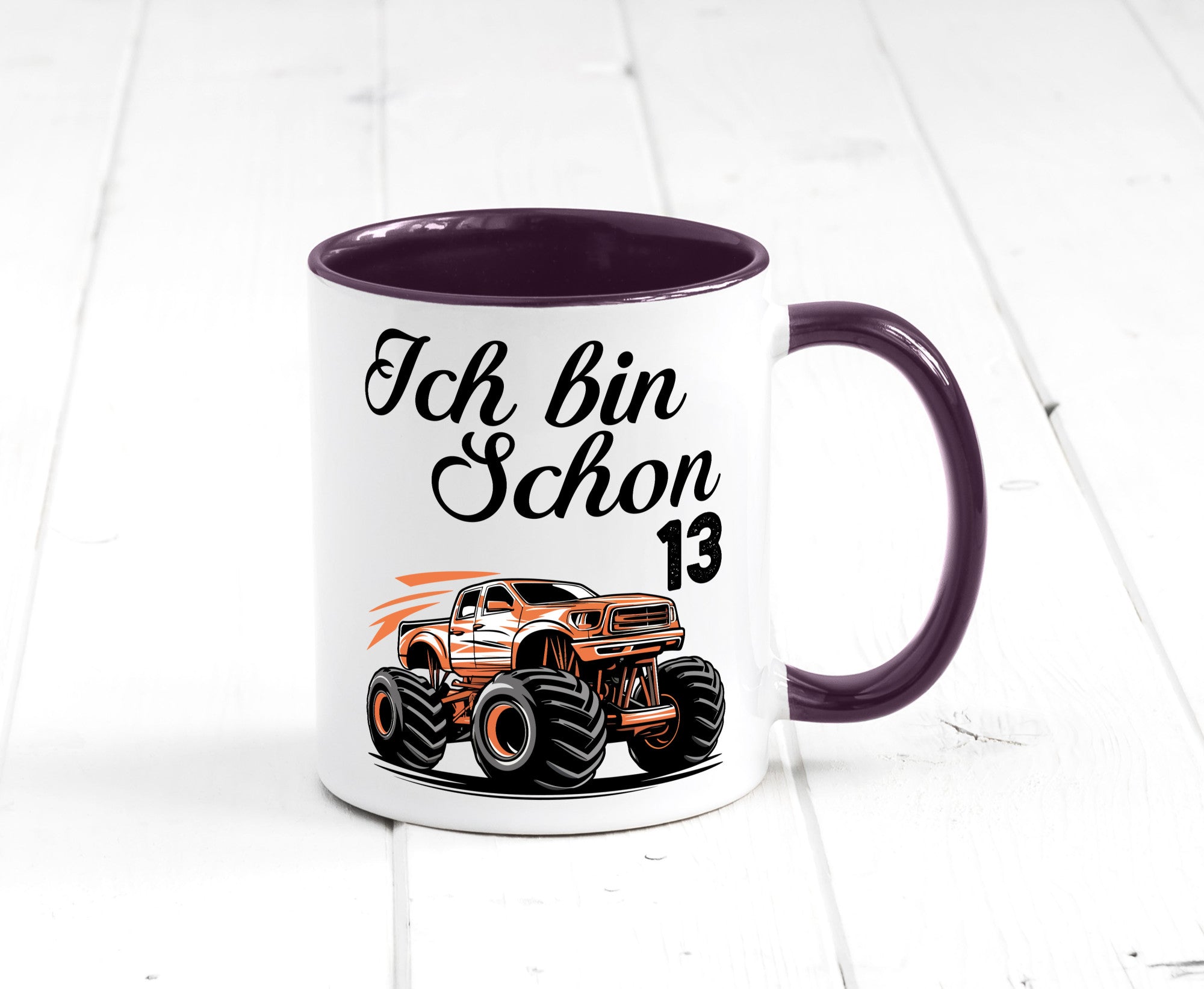 13. Geburtstag | Monster truck 13 Jahre Geschenkidee Humor Tasse