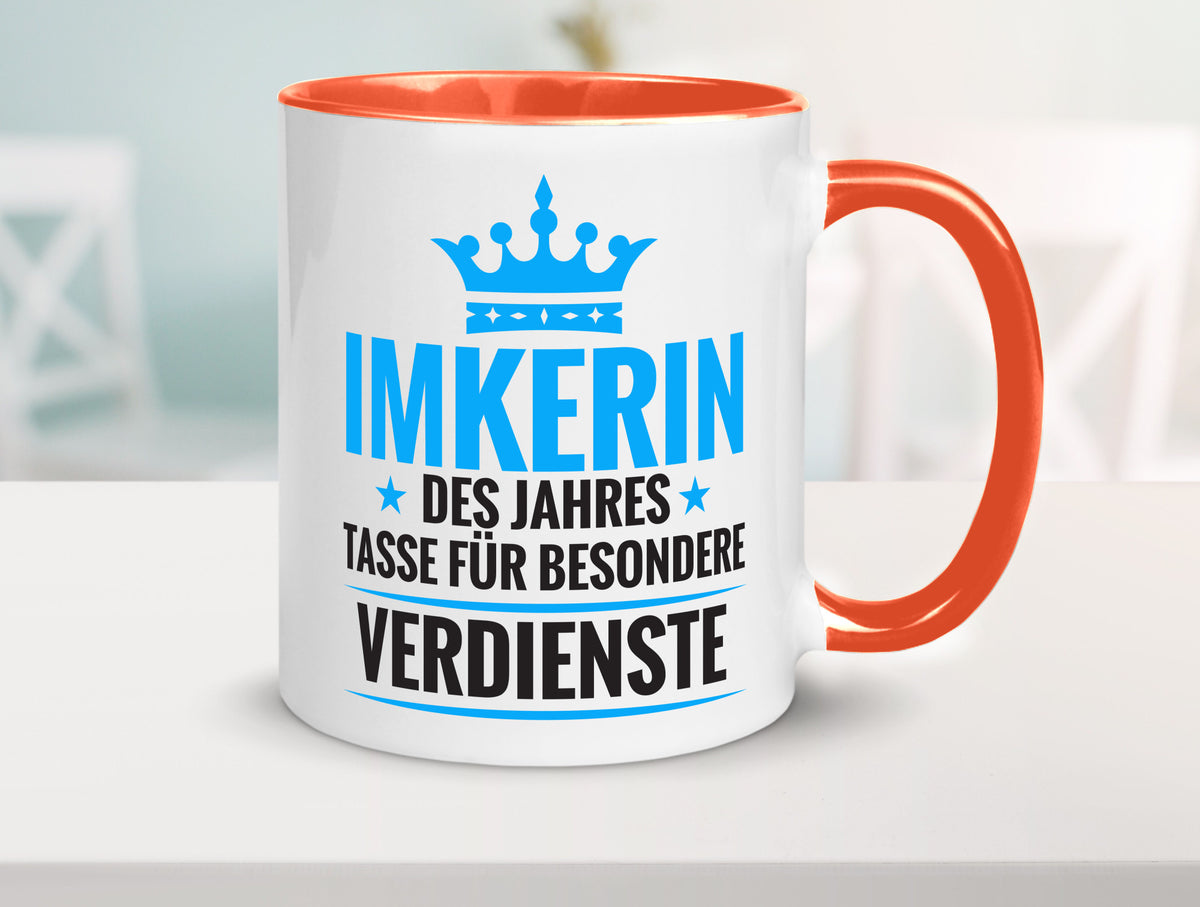 Besonderer Verdienst: Imkerin | Imkerei Geschenk Humor Geschenkidee lustiger Tasse
