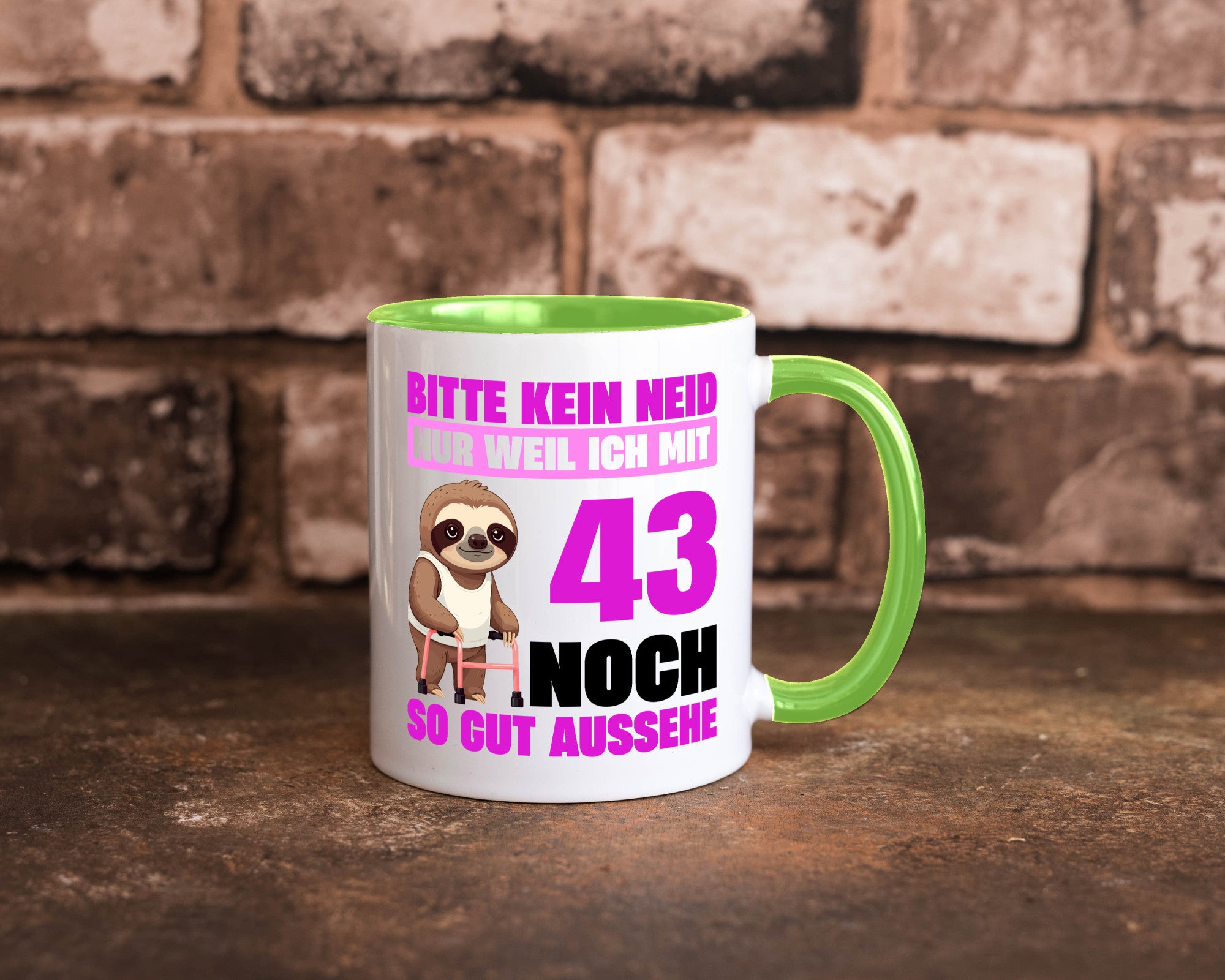 43. Geburtstag | Bitte kein neid Faultier 43 Jahre Geschenk Geschenkidee