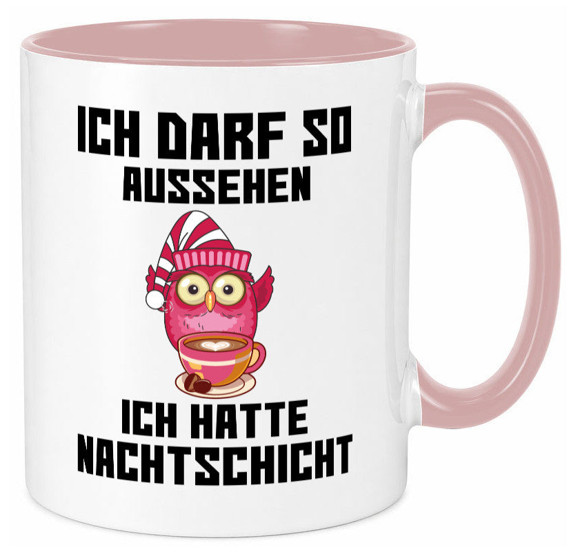 Nachtschicht Eule | Spruch Arbeit müde Nachtjob Geschenkidee Kollegen Büro Tasse