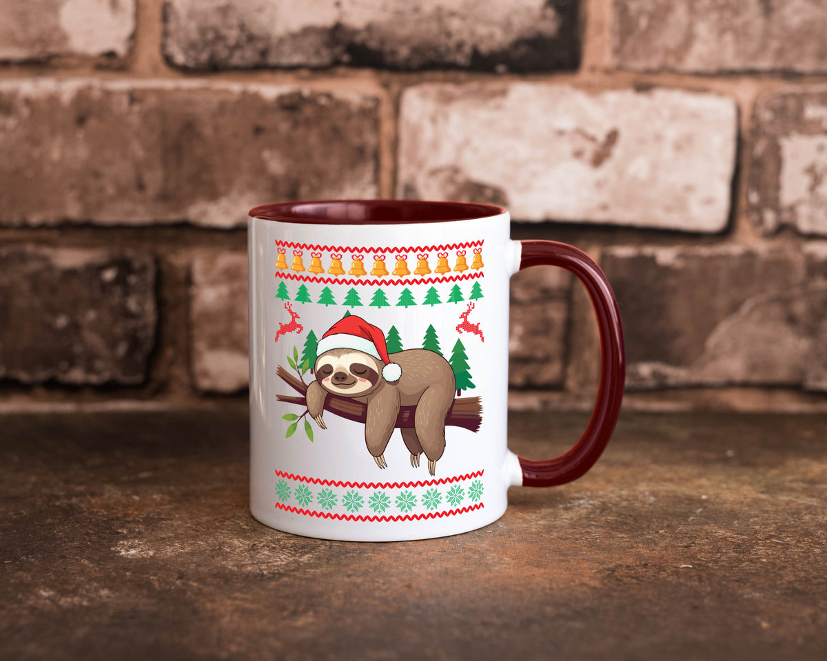 Ugly Christmas | Faultier Weihnachtsfaultier v2 lustig Tierliebhaber Humor Tasse