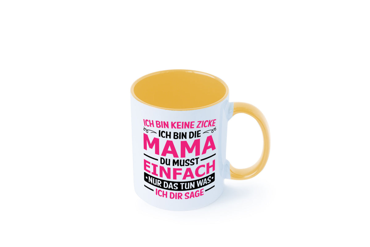 Keine Zicke, Mama | Schleifchen lustiger Spruch Geschenk Familie Geschenkidee Tasse