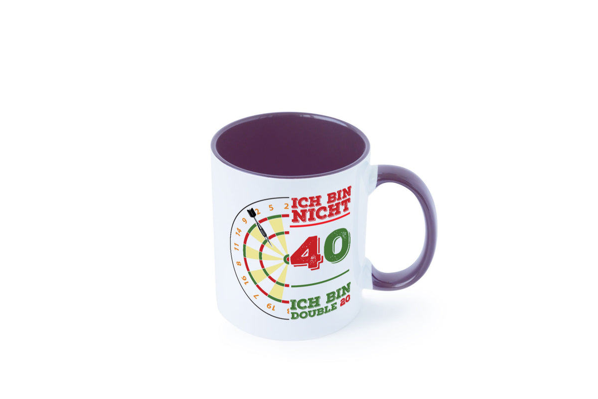 Ich bin nicht 40 double 80 | Dart spieler Geschenkidee Humor Tasse