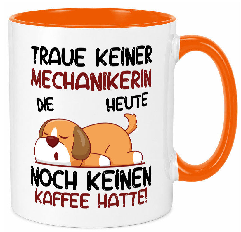 Traue keiner Mechanikerin | KFZ Humor Geschenkidee Tasse