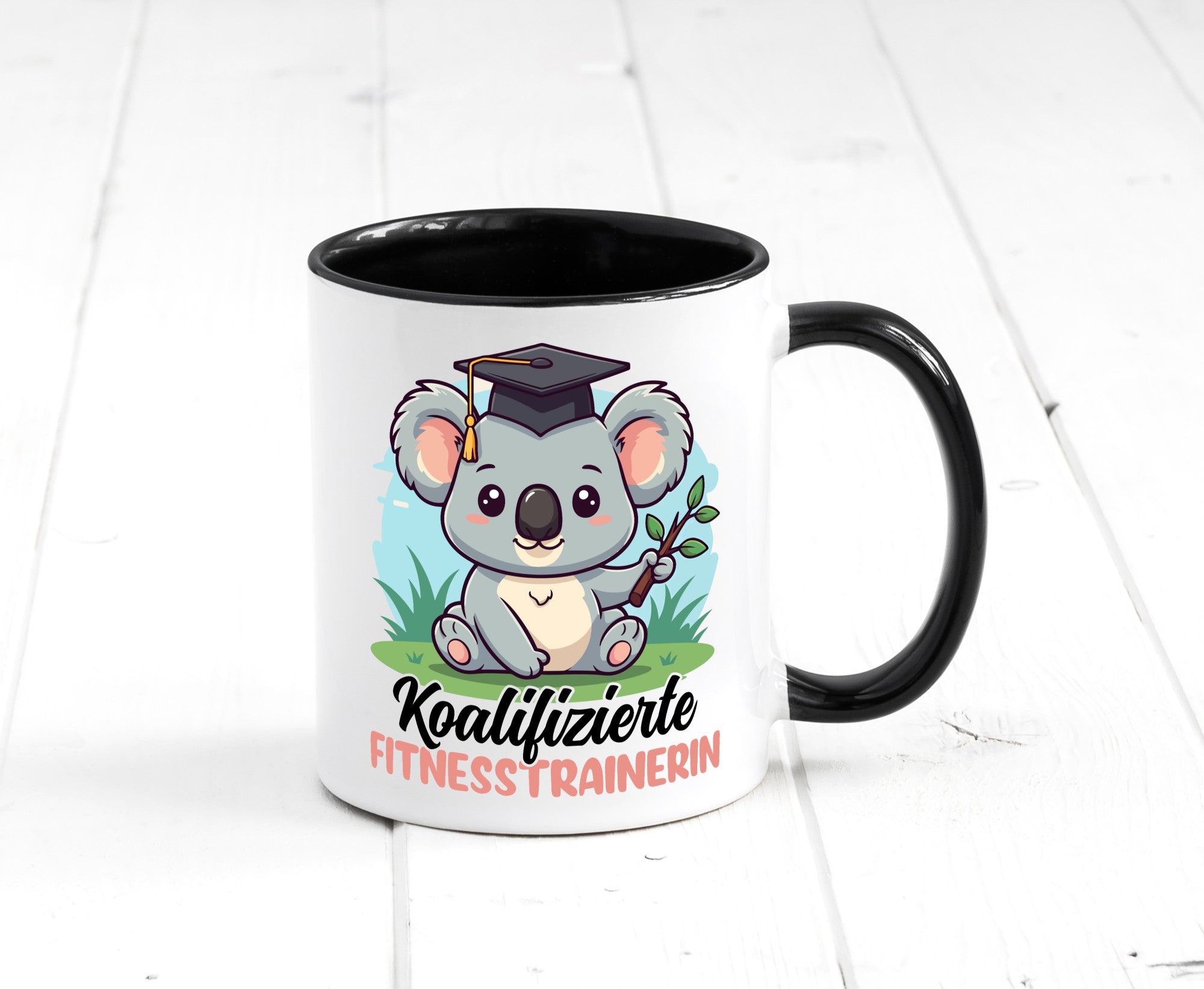 Koalifizierte Fitnesstrainerin | Trainerin Sport v2 Geschenkidee Humor Tasse