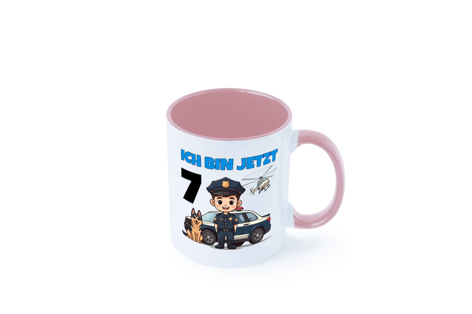 7. Geburtstag | 7 Jahre Polizei Kind Polizeiauto Humor Geschenkidee Tasse