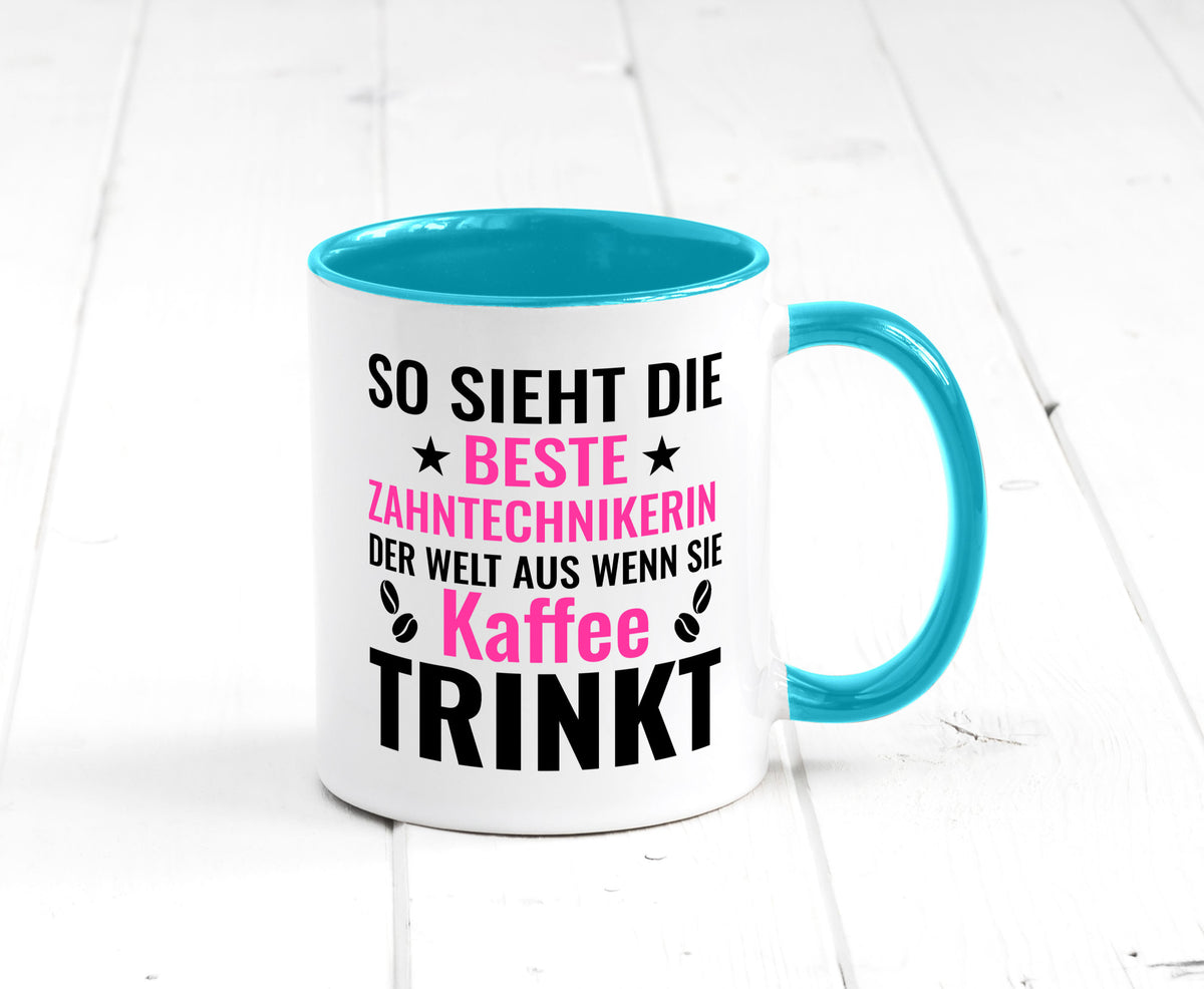 Kaffee trinkt: Zahntechnikerin | Zahnmedizin lustiger Spruch Geschenk Humor Tasse