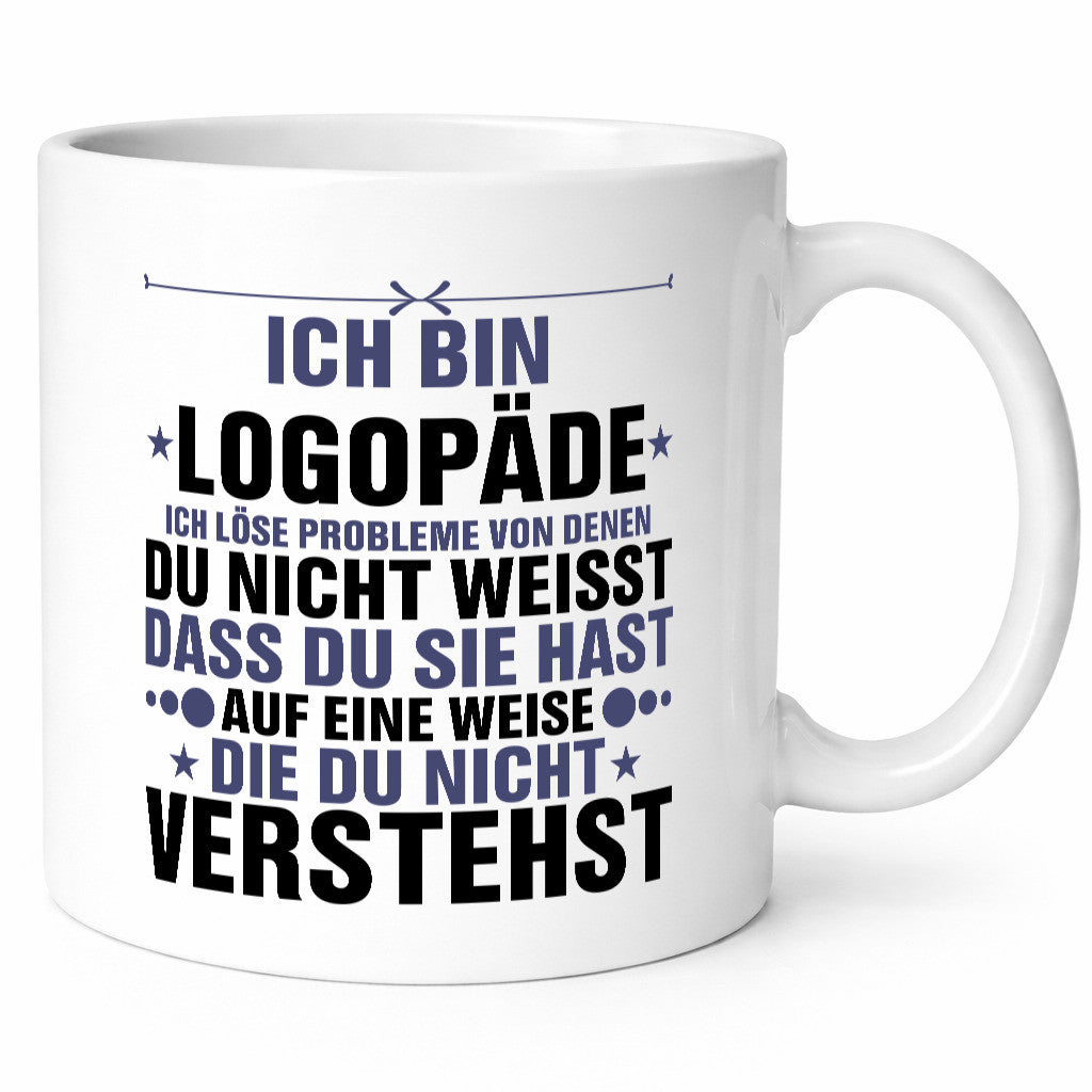 Löse Probleme: Logopäde | Sprachtherapie v2 Geschenkidee Humor Tasse