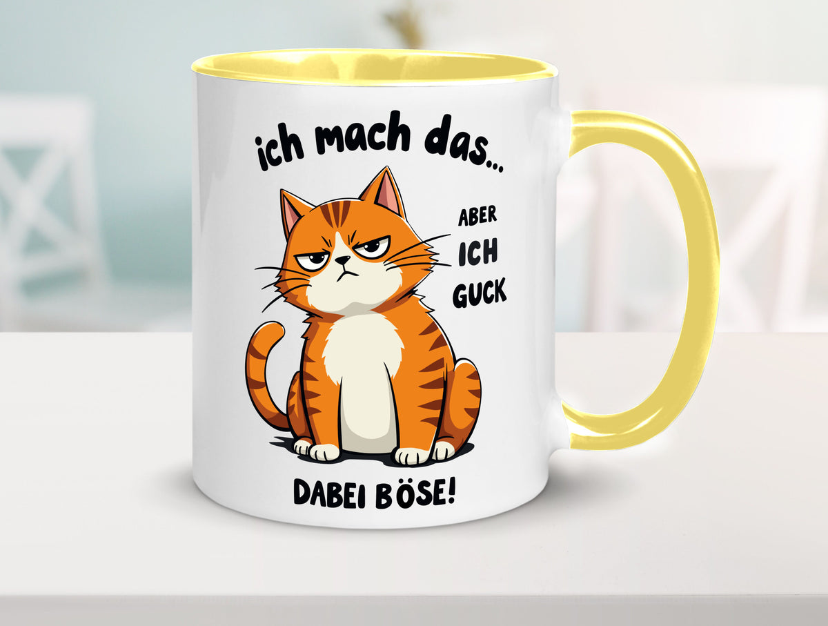Ich guck dabei Böse | Katze Ironie Geschenk Tierliebhaber Humor lustiger Spruch Tasse