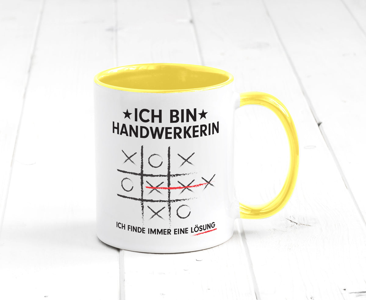 Löse Probleme: Handwerkerin | Handwerkerinnen Humor Geschenkidee Tasse