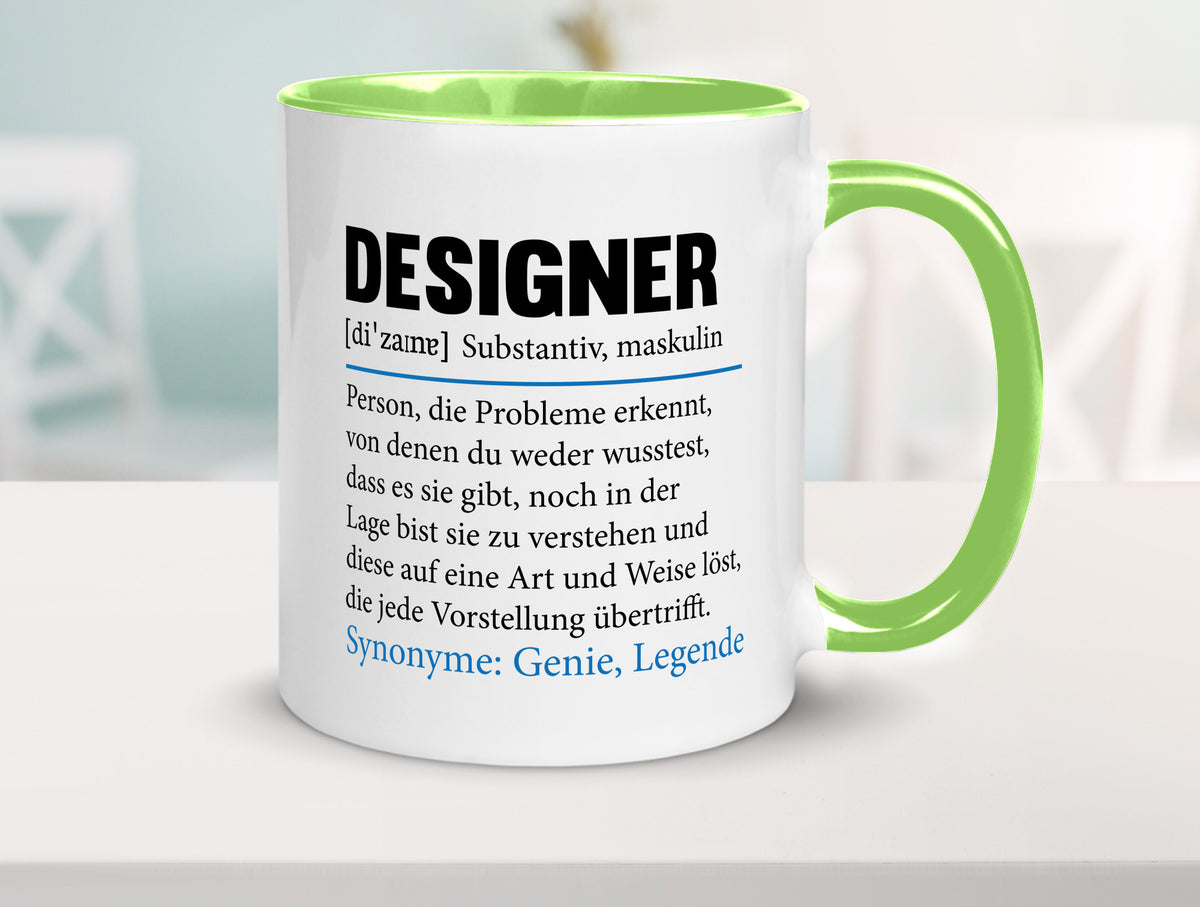 Designer Beruf | Gestalter Medien Schmuck Mode Geschenk Arbeit Kollegen Büro Tasse