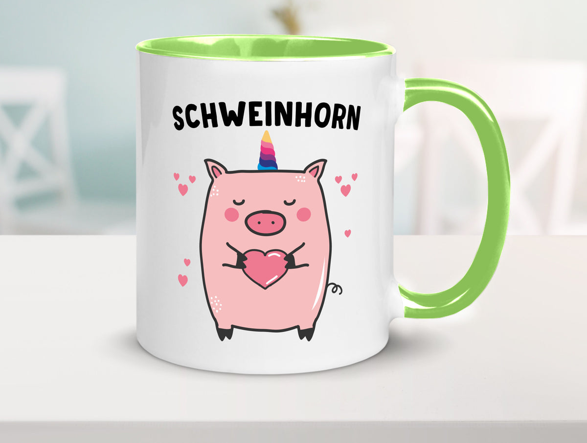 Schweinhorn lustig Humor Geschenkidee Geschenk Tasse