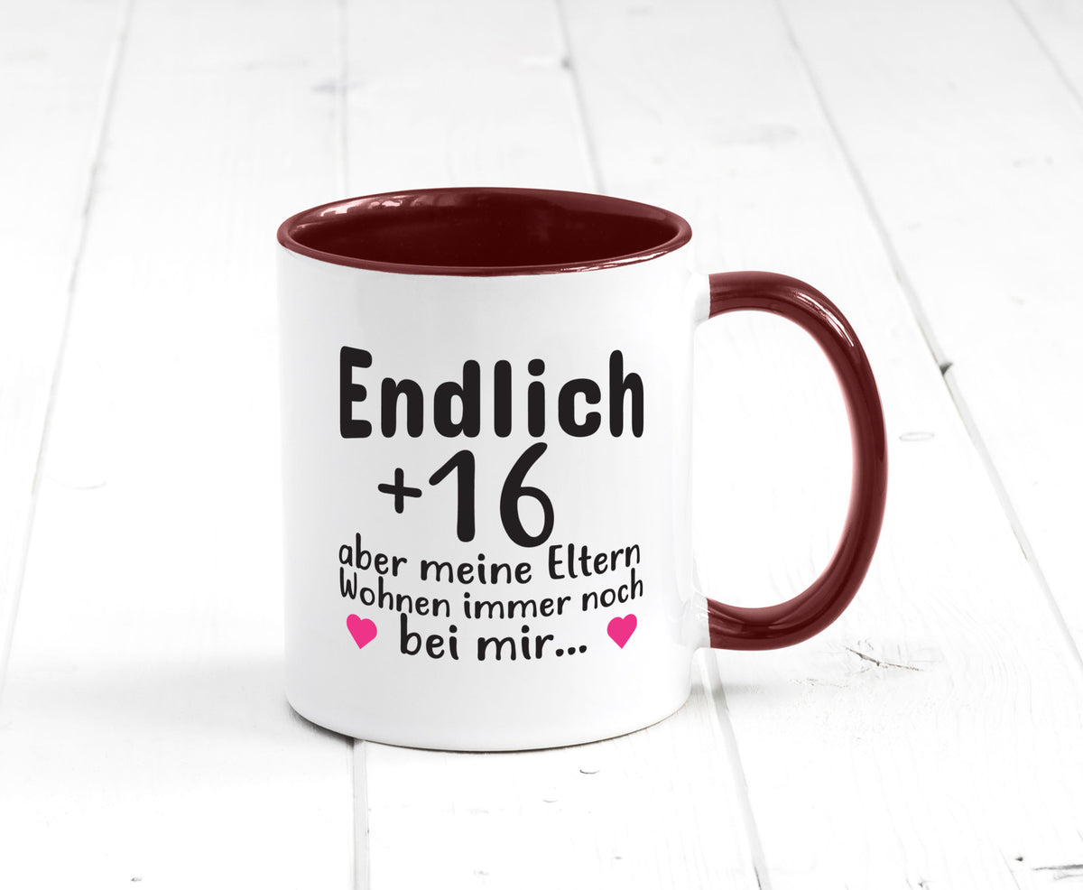 Endlich 16 | Geburtstag Tasse Spruch Mädchen Geschenkidee Humor