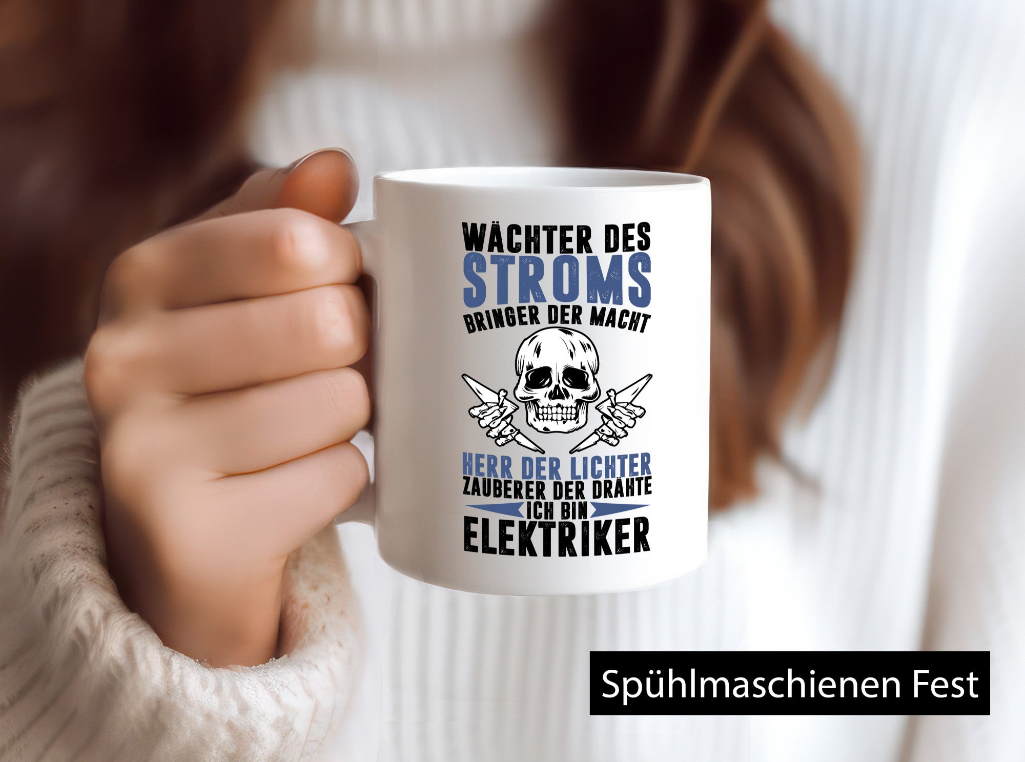 Ich bin Elektriker lustig Humor Geschenkidee Geschenk Tasse
