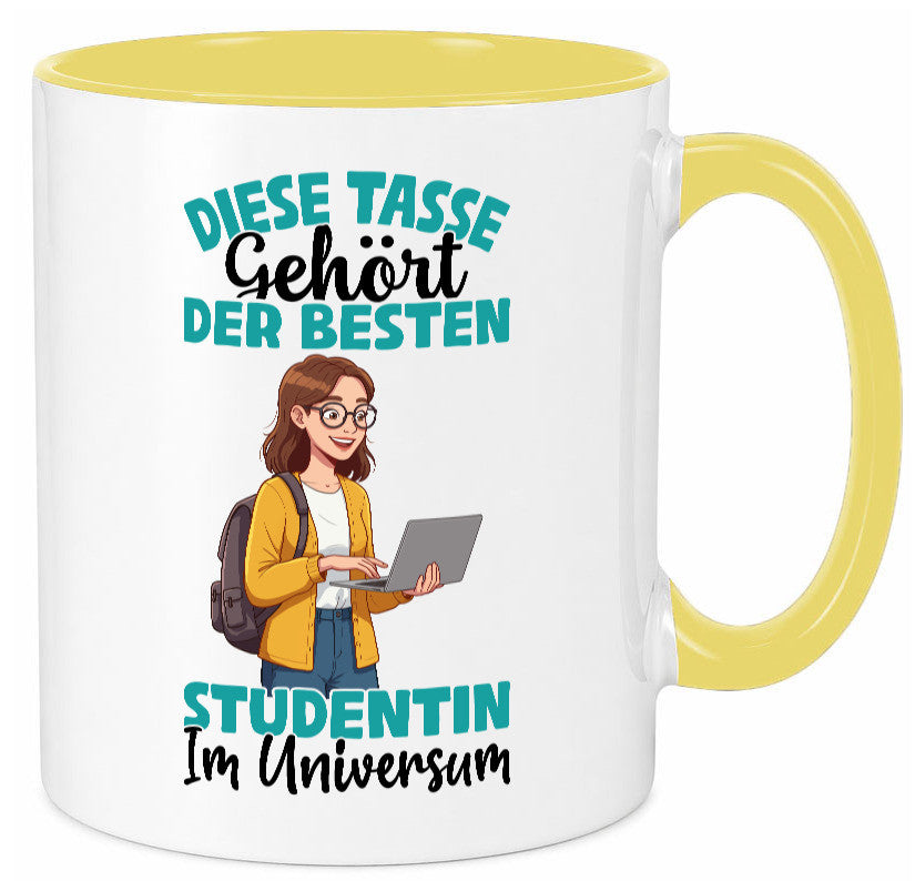 Im Universum: Studentin | Uni Studium Universität Geschenk Humor Geschenkidee Tasse