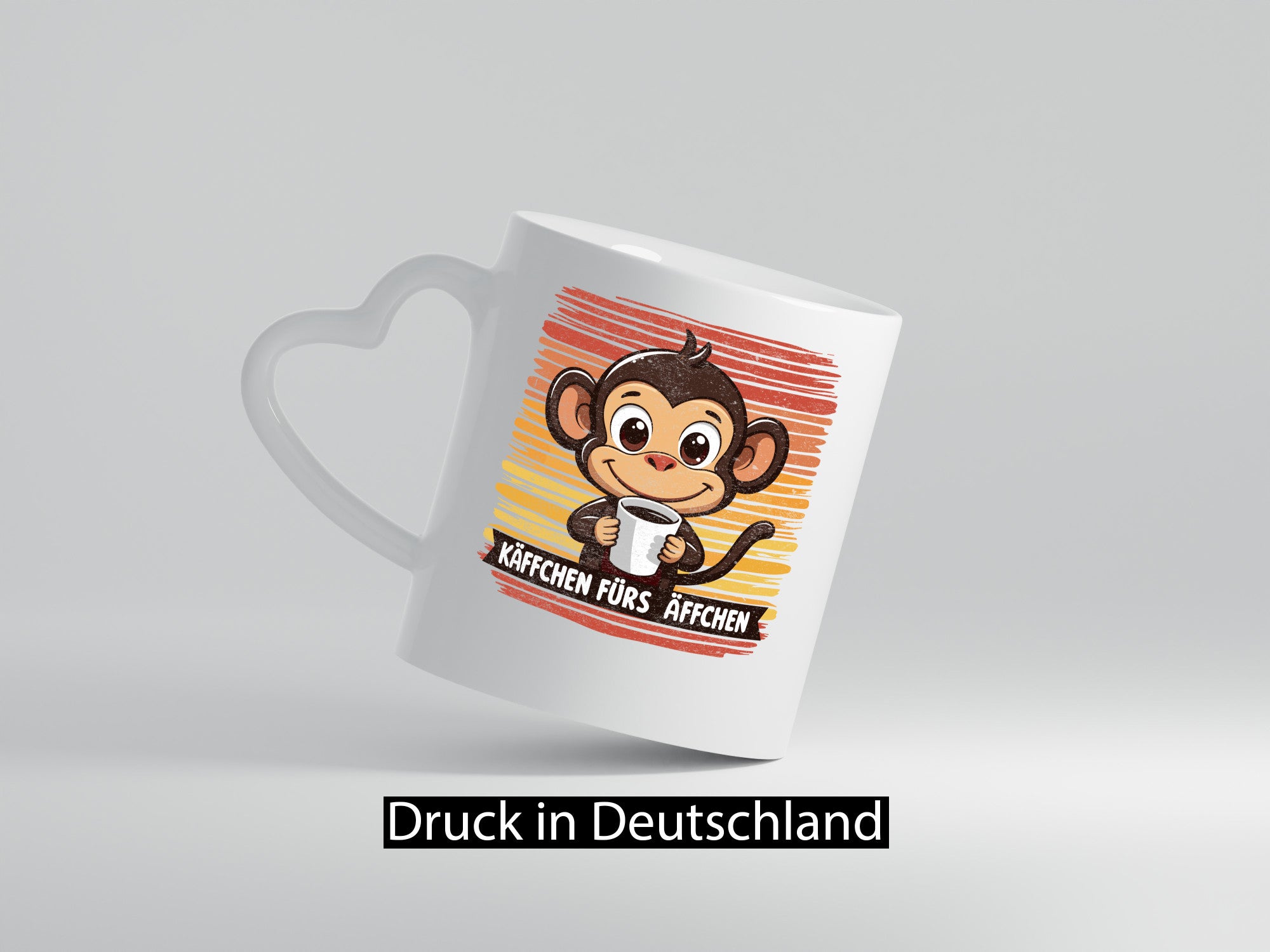 Käffchen fürs Äffchen | Kaffeetrinker Affe v2 lustiger Spruch Geschenk Humor