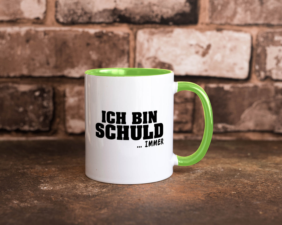 Ich bin Schuld | Schwarze Schaff lustig Humor Geschenkidee Geschenk Tasse