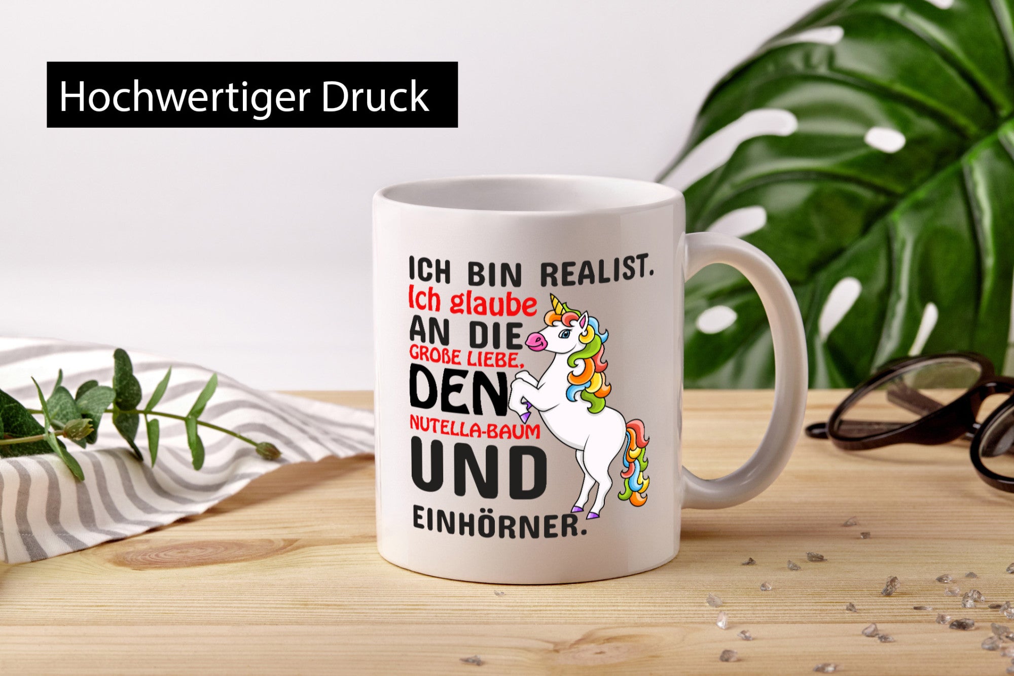 Ich bin Realist | Spruchtasse Einhorn Mädchen lustiger Spruch Geschenk Humor