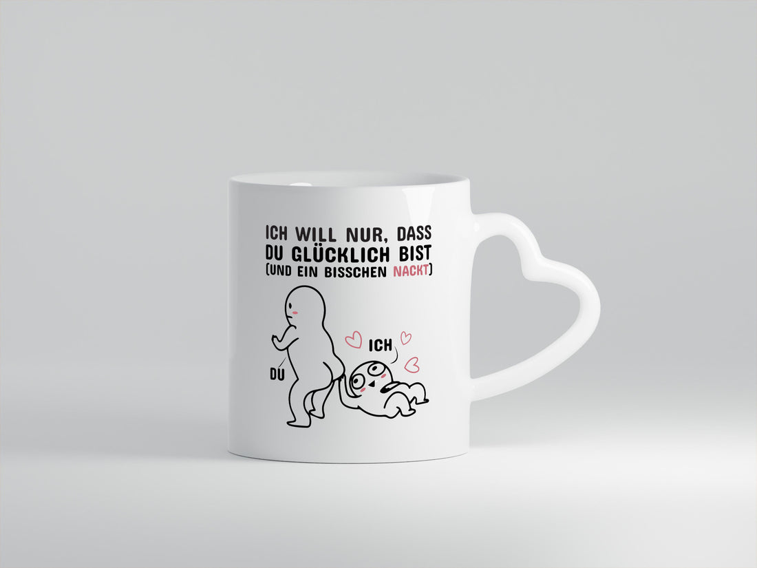 Nur ein bisschen nackt Humor Geschenkidee Tasse