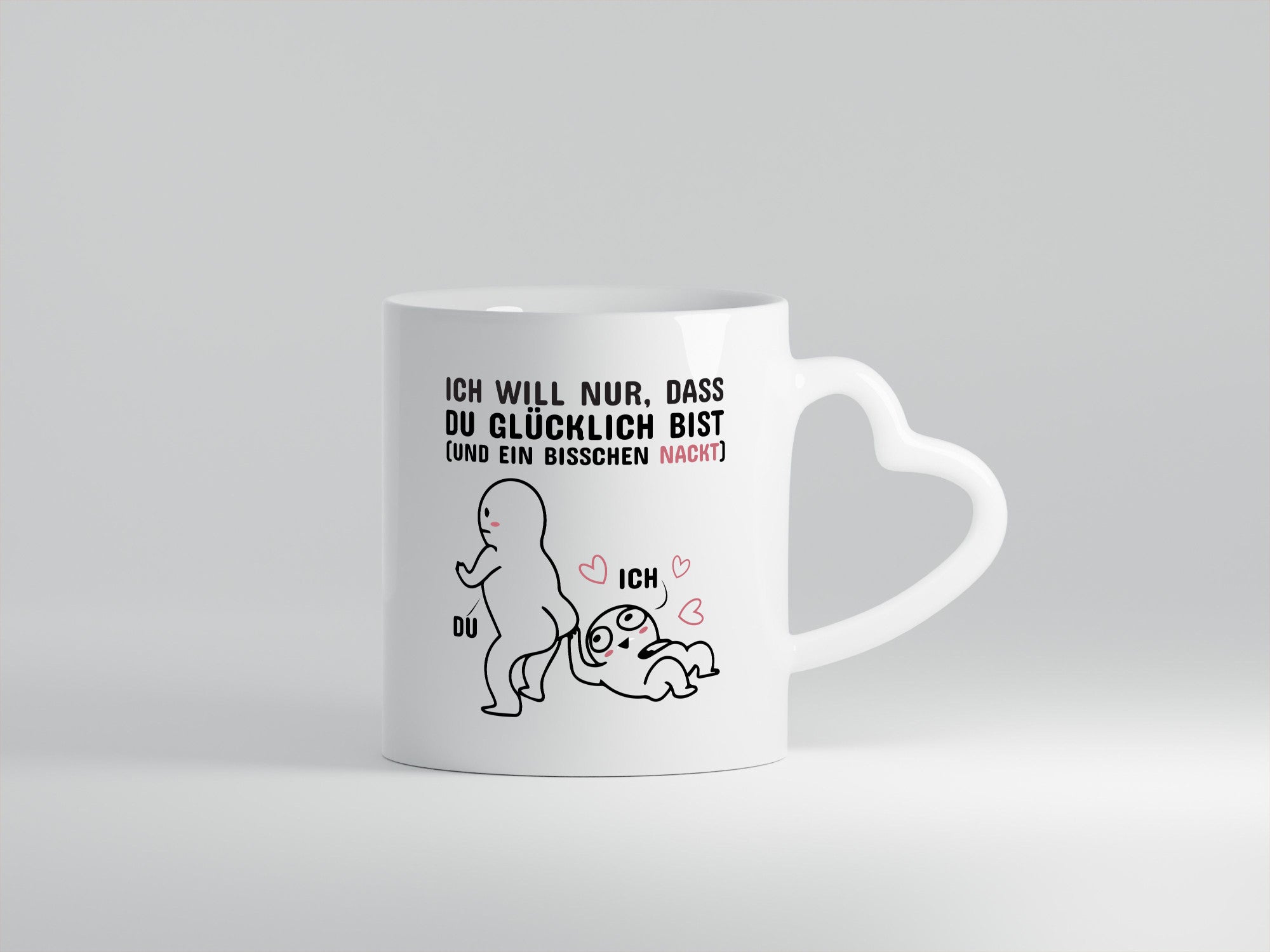 Nur ein bisschen nackt Humor Geschenkidee Tasse