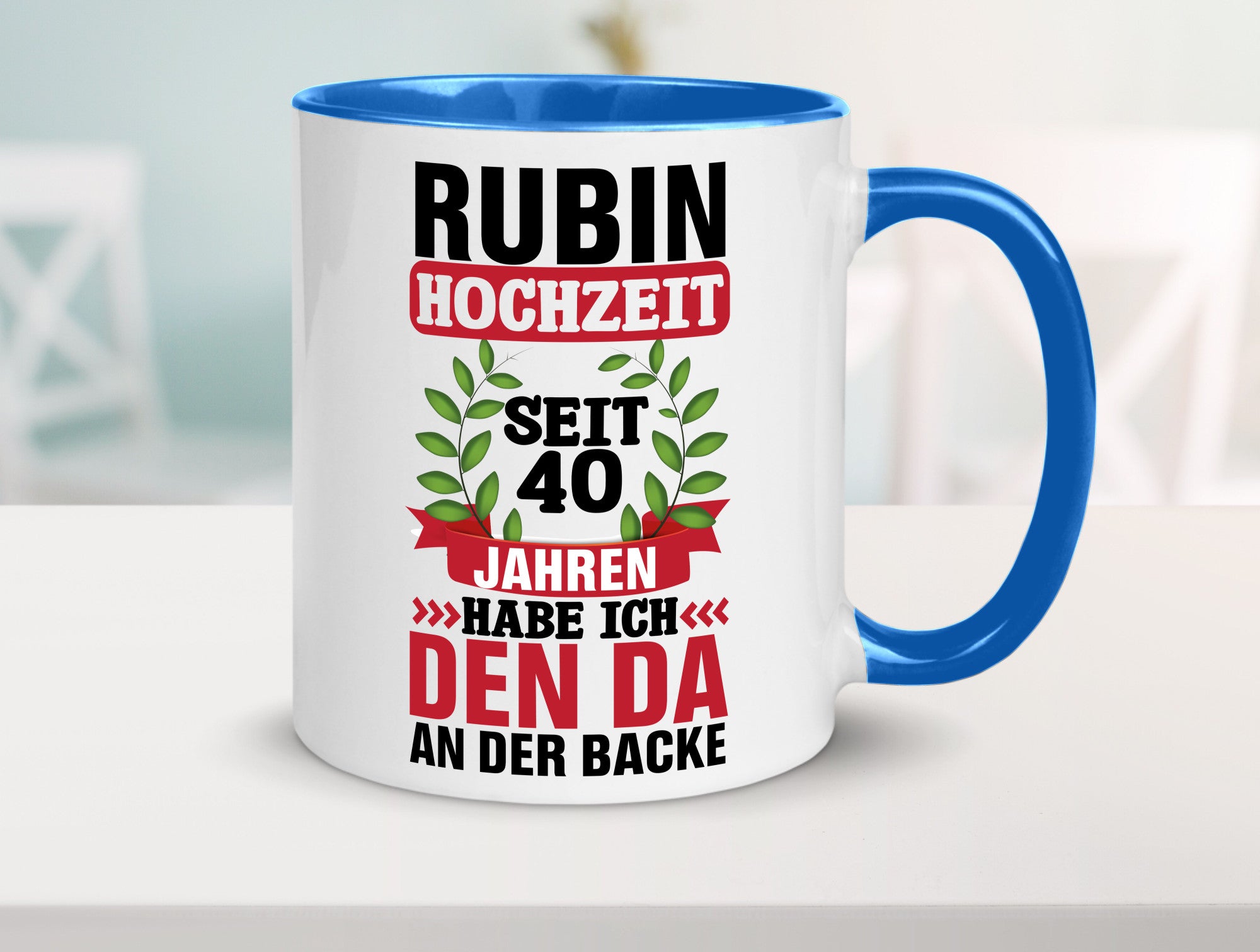 Rubin Hochzeit | 40 Jahre Verheiratet Humor Geschenkidee Tasse