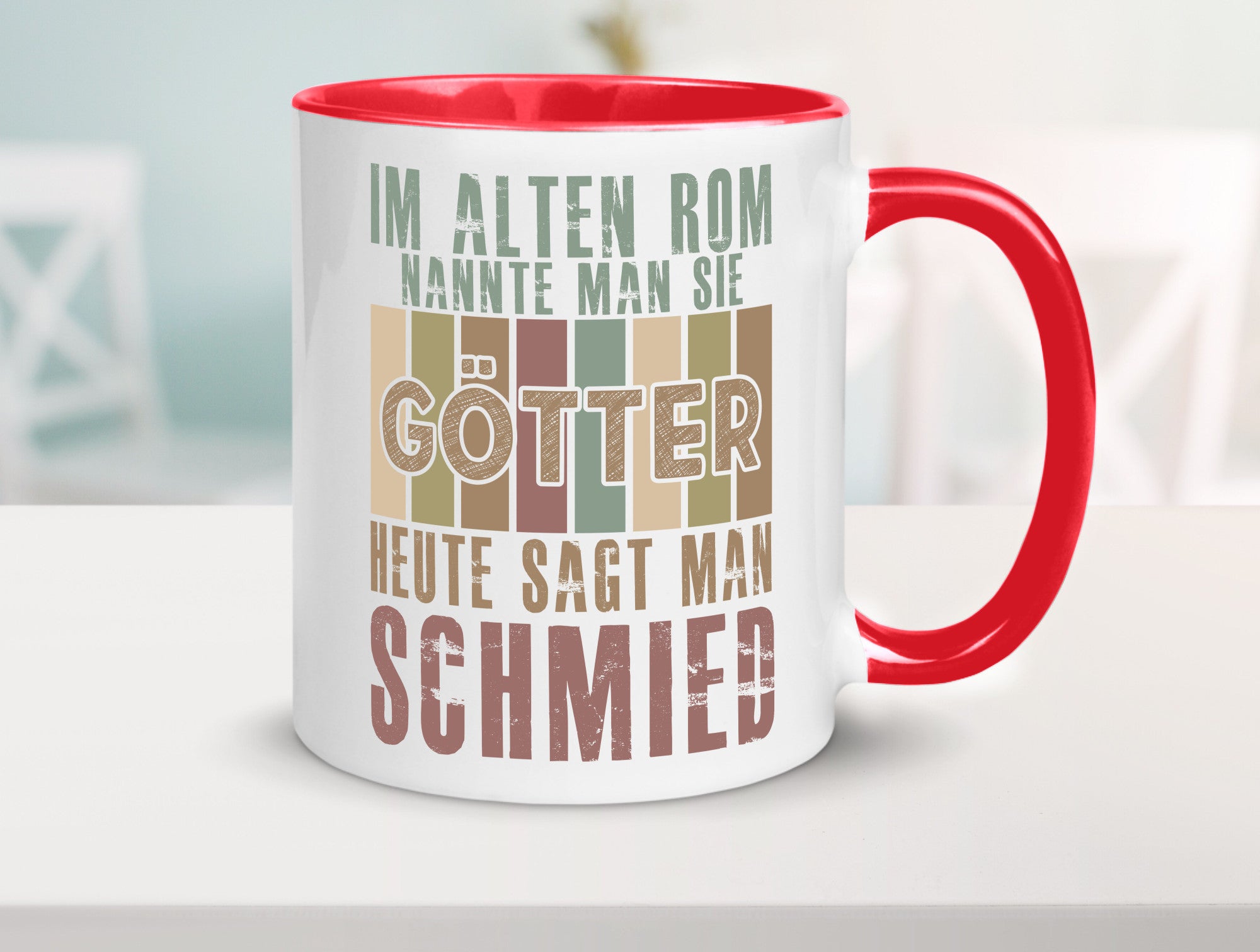 Heute sagt man: Schmied | schmieden lustig Humor Geschenkidee Geschenk Tasse