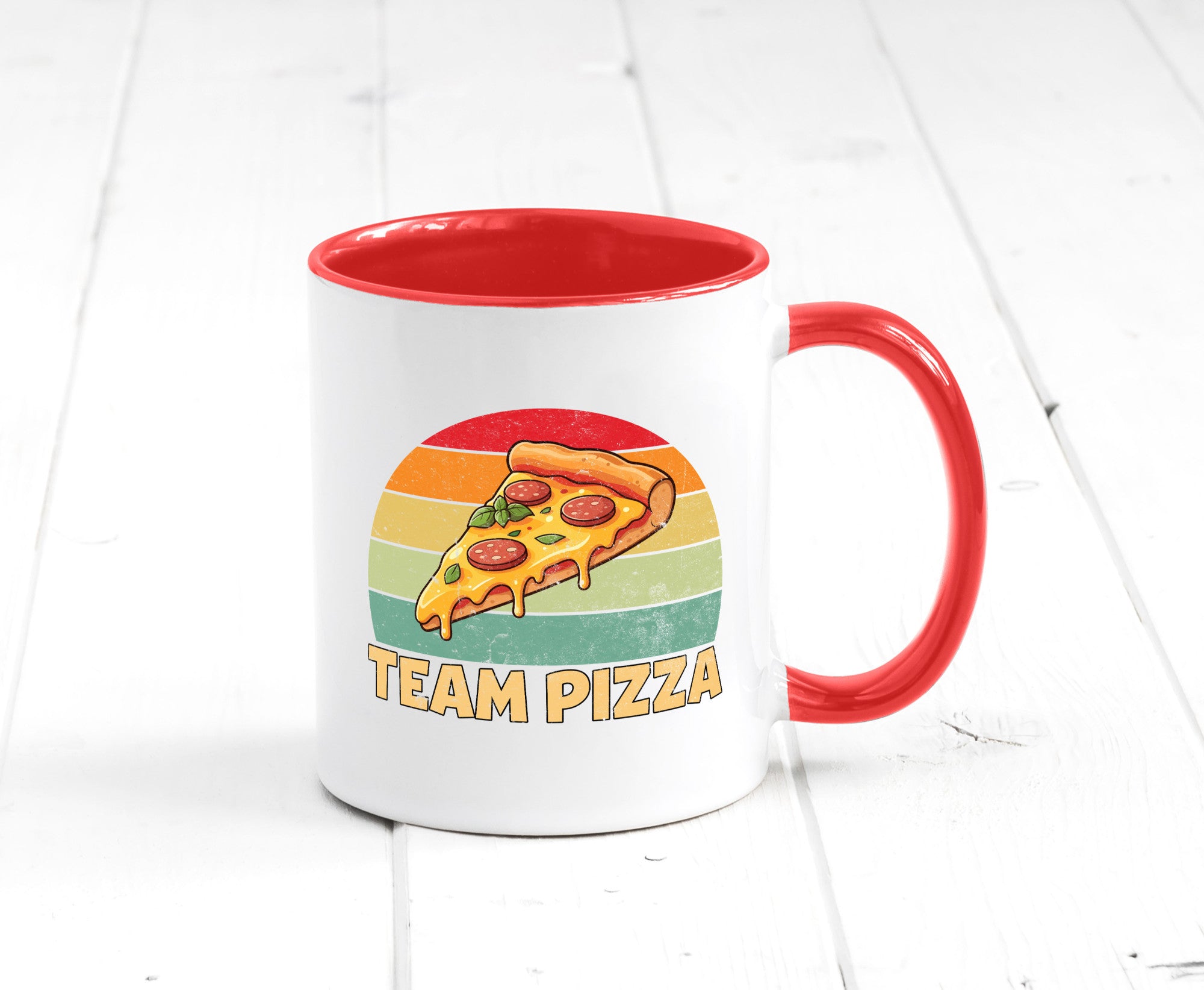 Team Pizza | Pizzaliebhaber Lover v2 Geschenkidee Humor Tasse