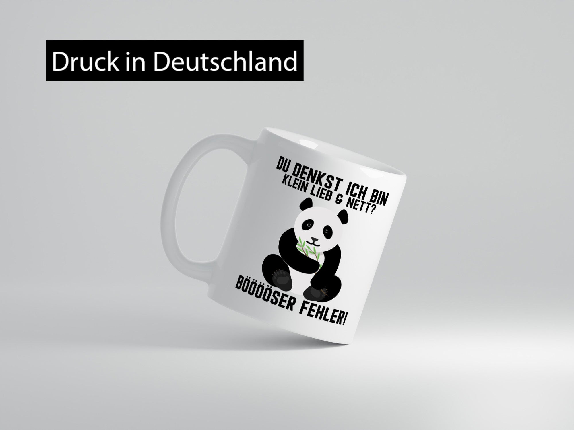 Klein Lieb und Nett | süßer Pandabär lustiger Spruch Geschenk Humor