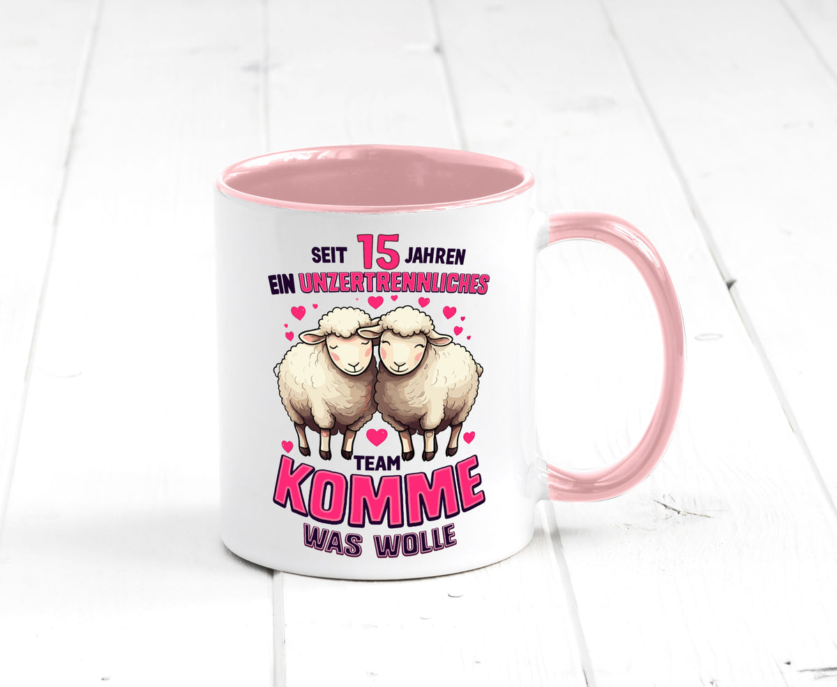 15 Jahre Verheiratet | ein Team Ehepaar Geschenk Humor Geschenkidee lustiger Tasse