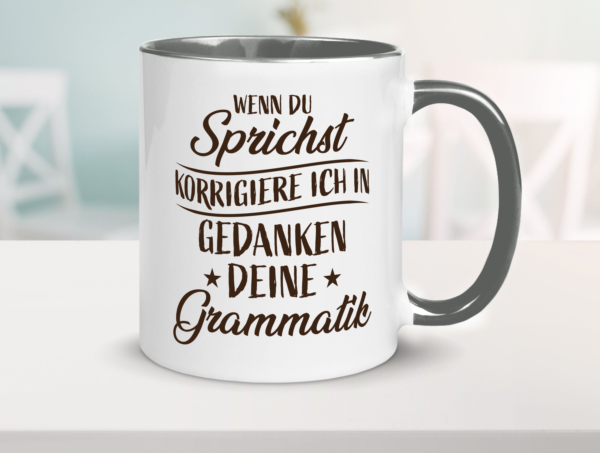 Grammatik korrigieren während du sprichst | Sterne lustig Humor Geschenkidee