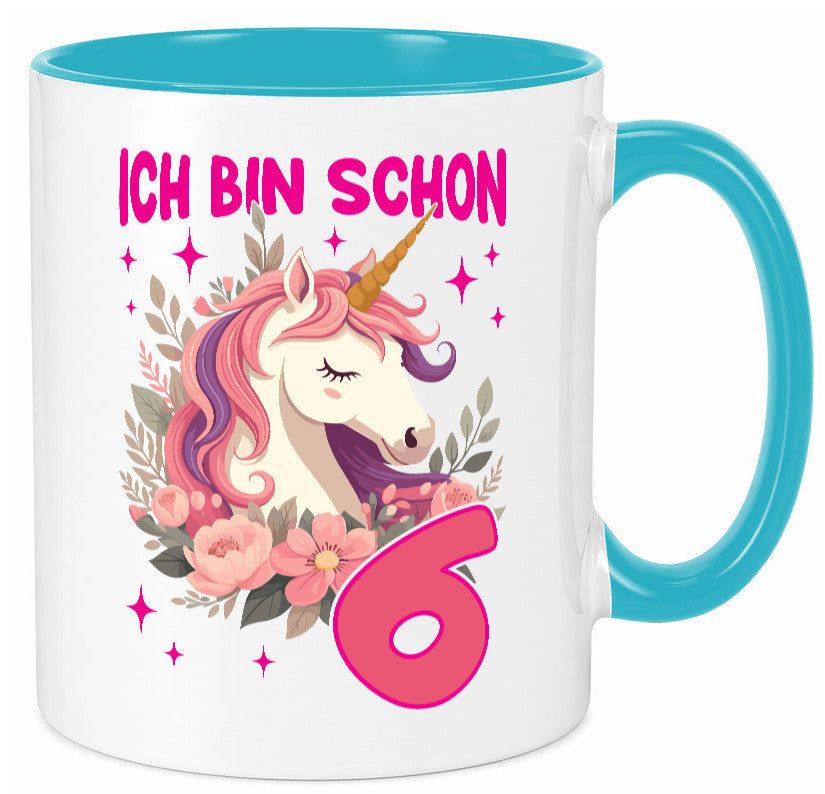 6. Geburtstag | 6 Jahre Einhorn Mädchen Geschenk Geschenkidee lustiger Spruch Tasse