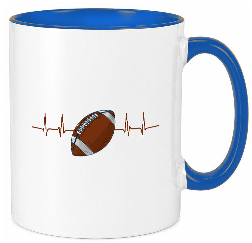 American Football Herzschlag | Footballer Superbowl Humor Geschenkidee Tasse