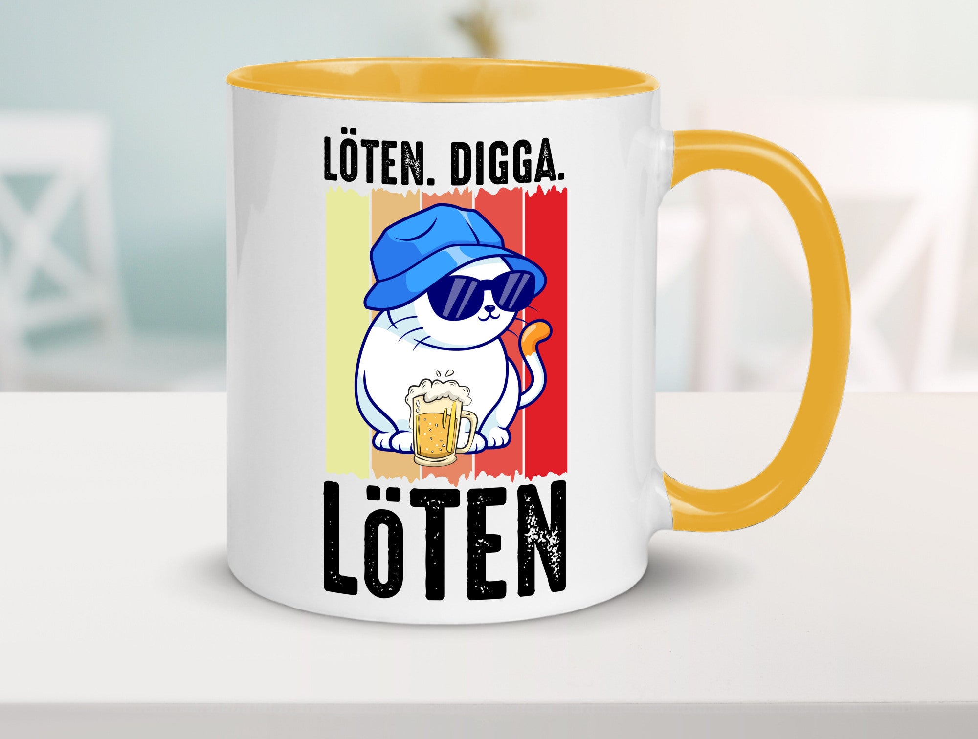 Löten Digga | Katze mit Bier Bierkatze Geschenk Tierliebhaber Humor lustiger