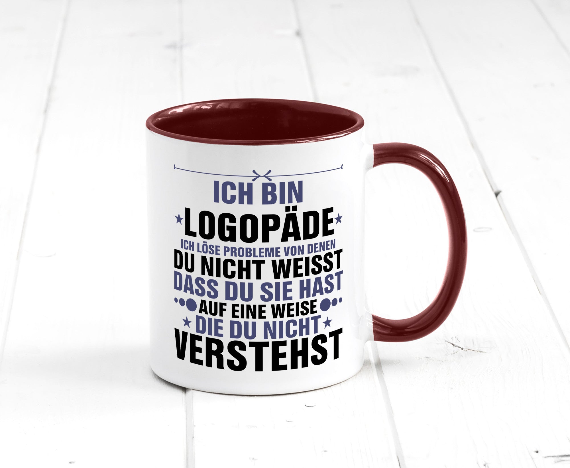 Löse Probleme: Logopäde | Sprachtherapie v2 Geschenkidee Humor Tasse