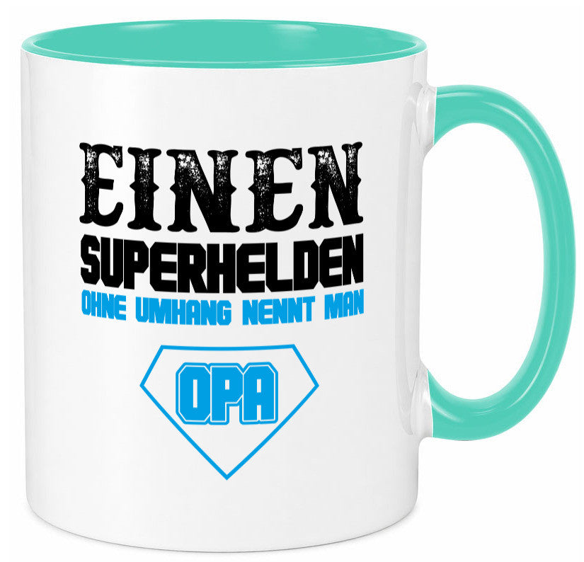Superheld Opa Geschenk Familie Geschenkidee lustiger Spruch Tasse