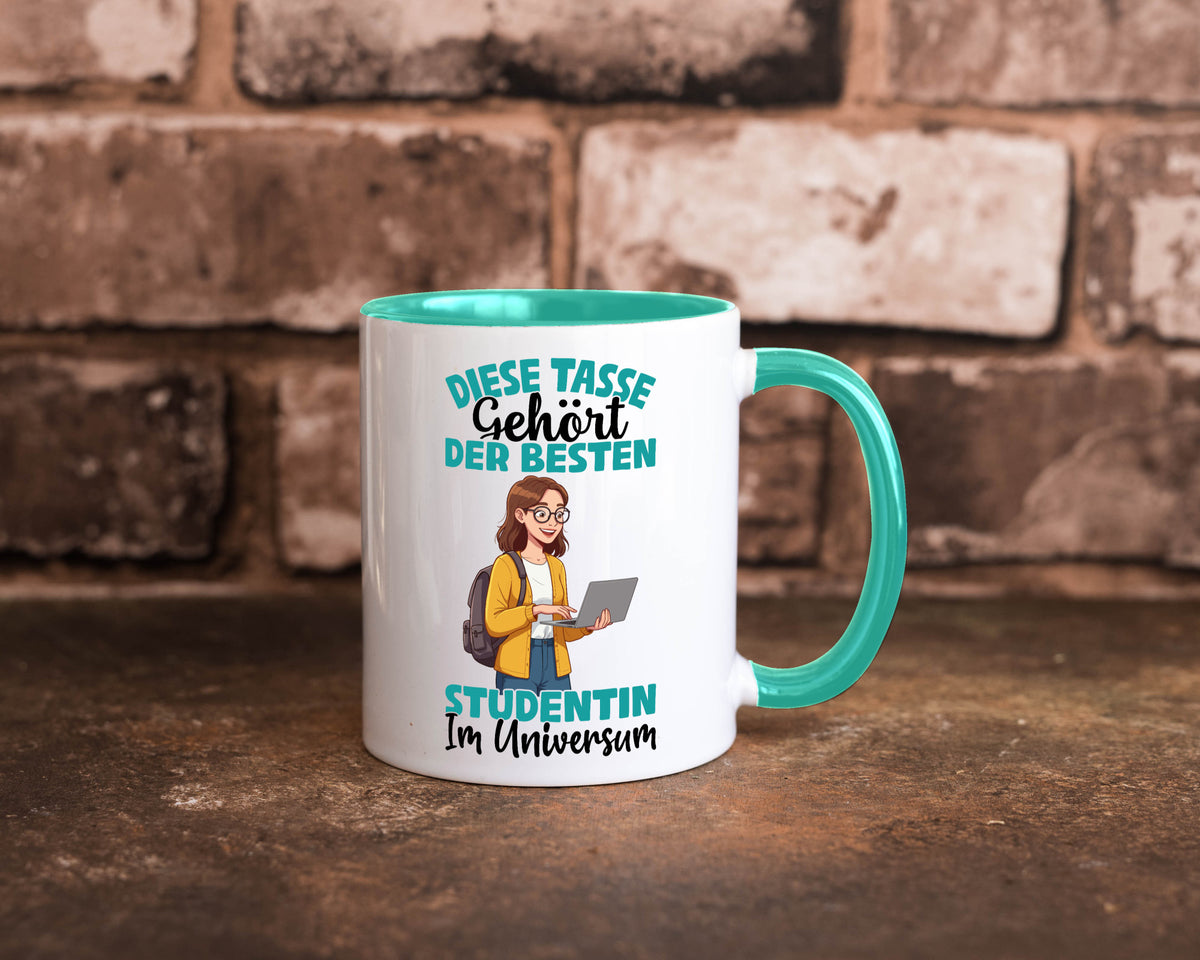 Im Universum: Studentin | Uni Studium Universität Geschenk Humor Geschenkidee Tasse